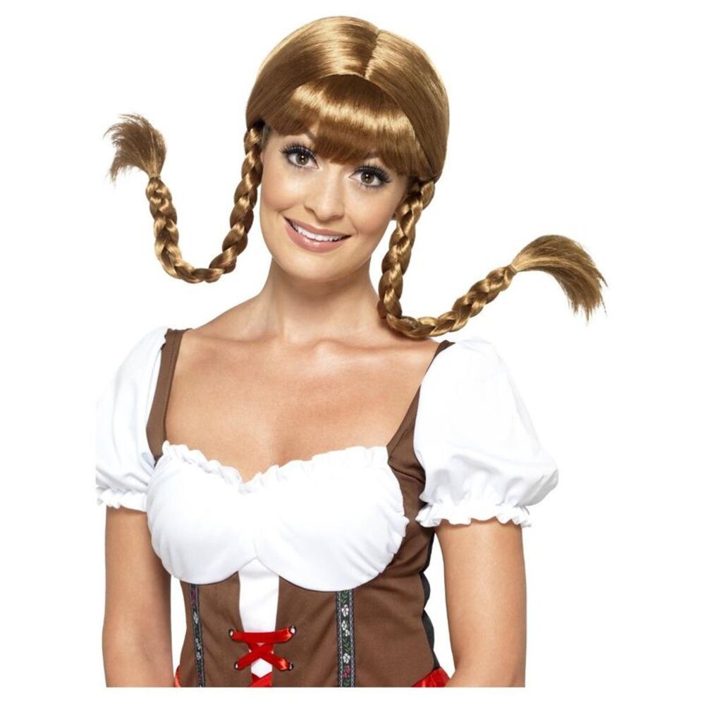 Smiffys Womens/Ladies Bavarian Babe Plaited Wig / Brown